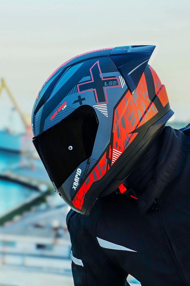 Rapıd 2 Race Xtreet Mat Siyah-kırmızı Kask Spoıler - 6
