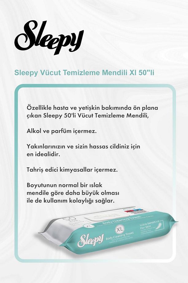 Vücut Temizleme Mendili Xl 50"li 5 Al 4 Öde ve Rosie Pamuk - 2
