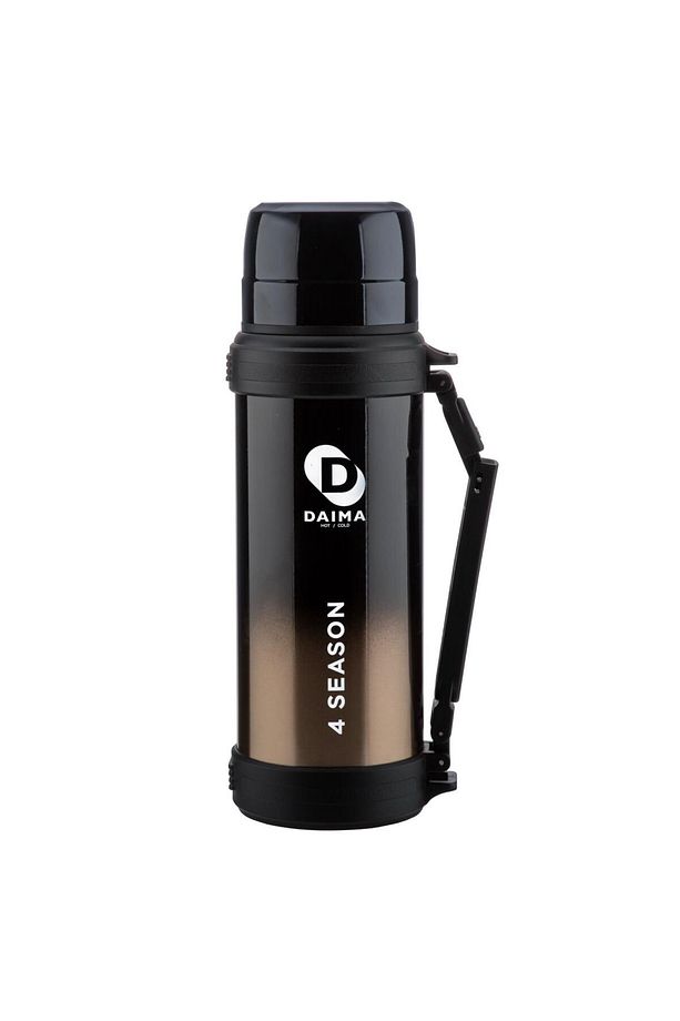 Brioni Daima 4 Season 1800 ml Sıcak Soğuk Çelik Siyah Termos - 1