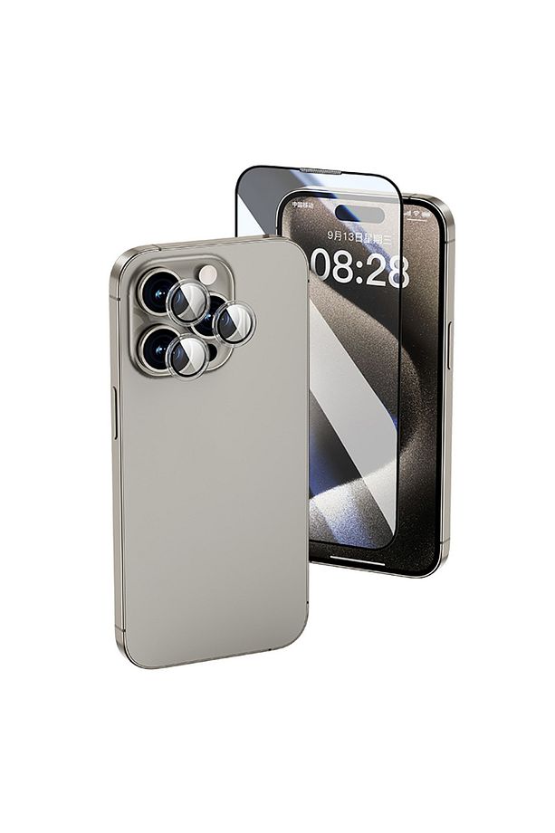 iPhone 16 Pro Max Wiwu Wi-IP002 2in1 Ahize Toz Önleyici Ekran Koruyucu ve Kamera Lens Koruyucu Seti - 1