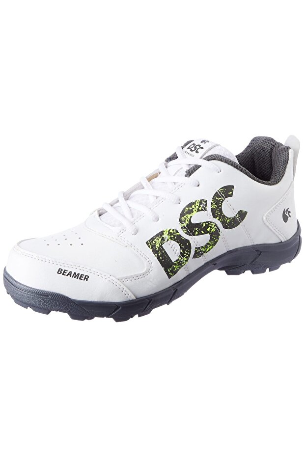 Beamer Cricket Shoes | Grey/white | Uk 6 | Lightweight | Performance Cleats | Cricket Footwear