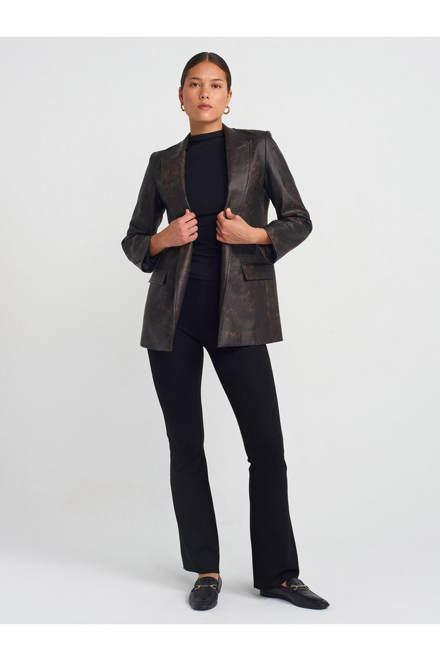 60755 Açık Blazer-Kahve - 3