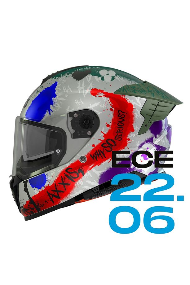 Hawk Sv Evo Sıck Joke A2 Motosiklet Kask Mat Gri Xl - 1