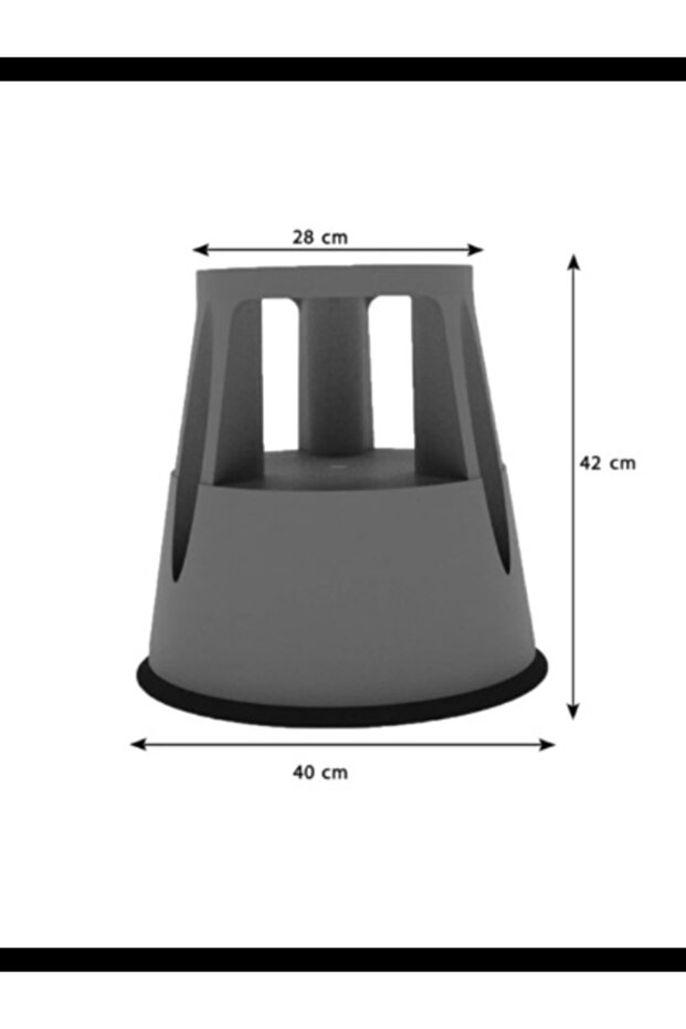 Basamaklı Tekerlekli Kaymaz Tabure - 4