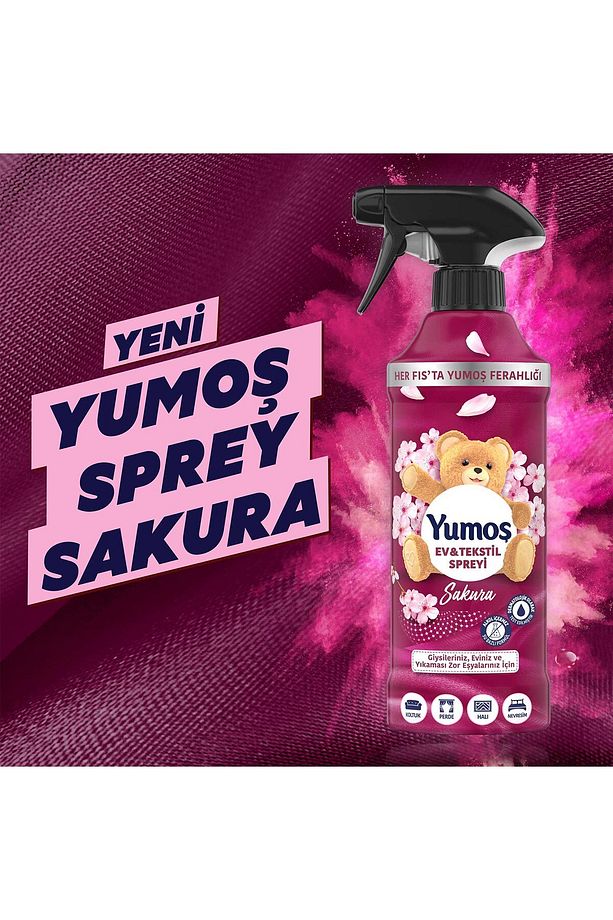 Ev Ve Tekstil Spreyi Sakura 450 ml X2 Sıvı Yumuşatıcı Sakura 1440 ml X2 - 6