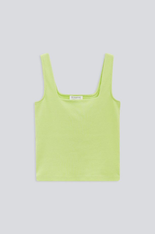 Kare Yaka Elastanlı Koton Basic Atlet - 5
