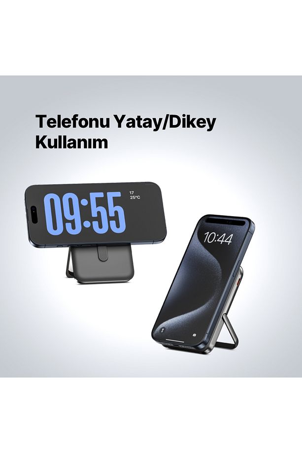 ReCharger Pro M LCD 10.000mAh MagSafe Uyumlu PD 20W Stantlı Kablosuz Taşınabilir Hızlı Şarj Aleti - 7