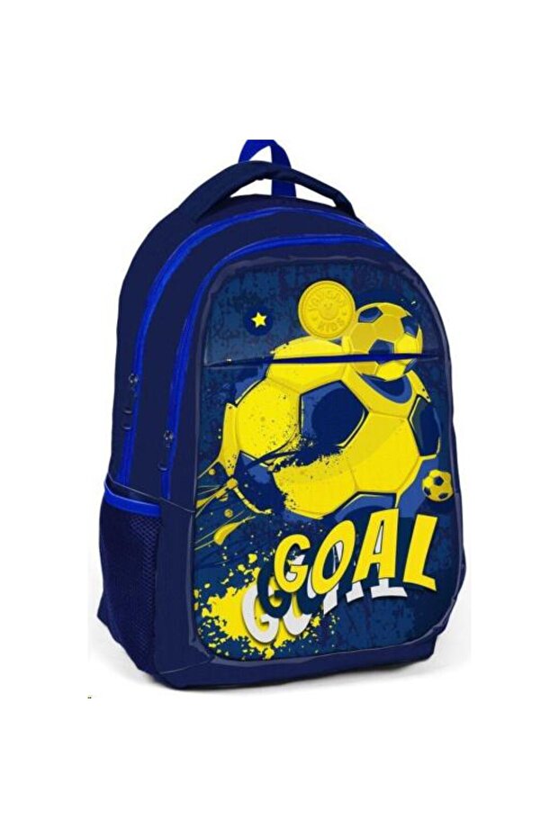 Yaygan Kids Navy Blue Goal Printed Men's Primary and Secondary School Bag