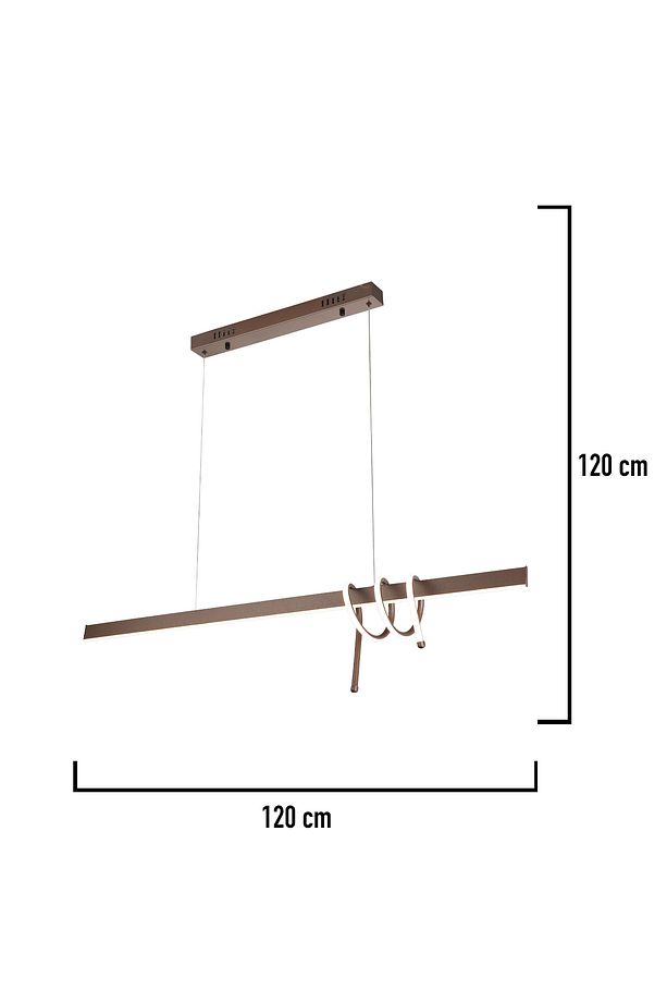 Feyza Krom Sıralı 45 Watt Modern Tasarım Yemek Masası Üstü Led Avize - 3