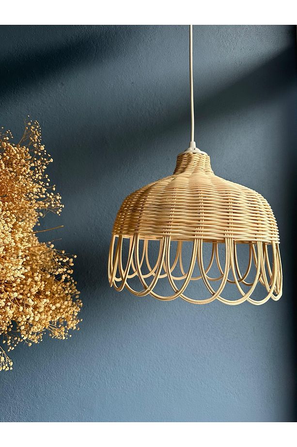 Rattan Bambu Hasır Avize - 3
