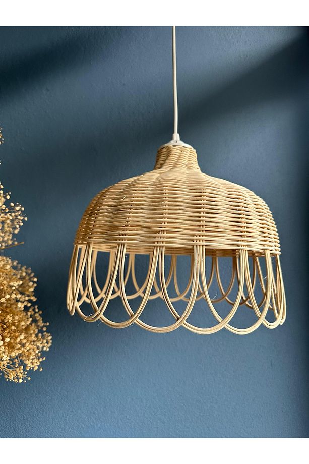 Rattan Bambu Hasır Avize - 2