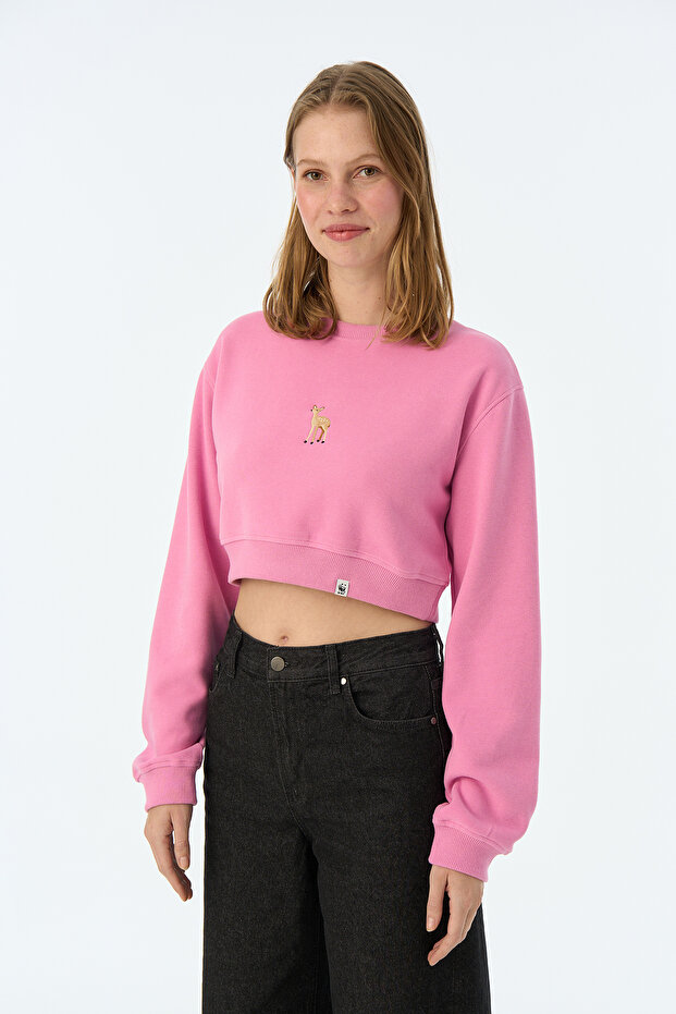Ceylan SuperSoft Crop Sweatshirt - Lila - 1