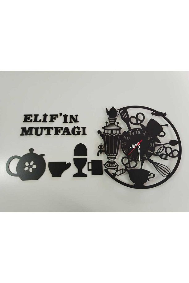 Mutfak saati Çok Şık set halinde kişiye özel isim - 1
