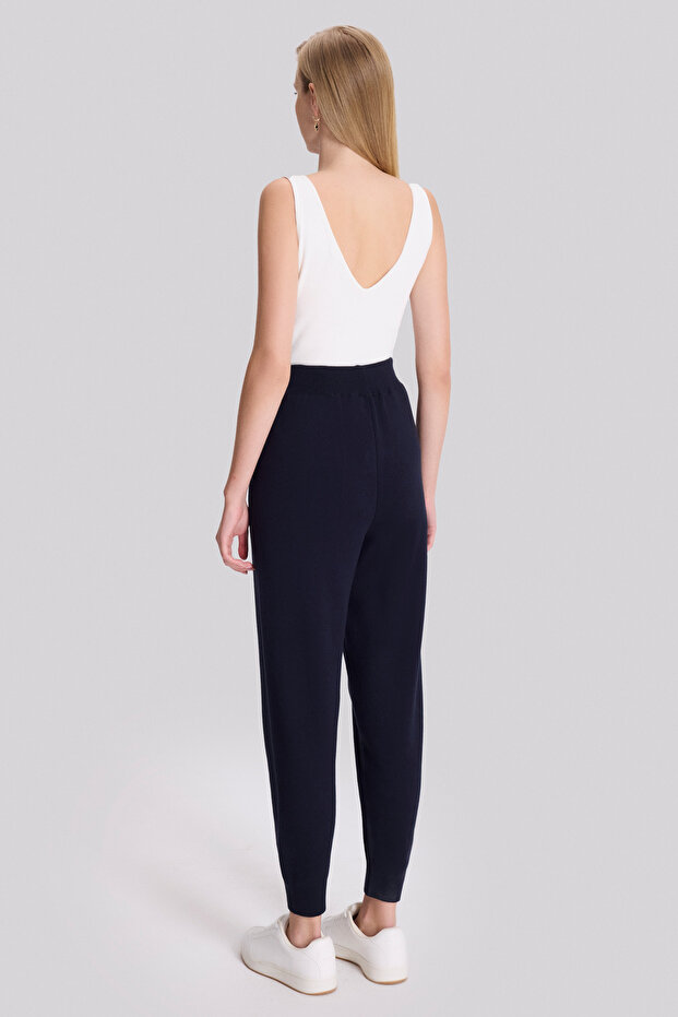 Paçası Lastikli Triko Pantolon - 4