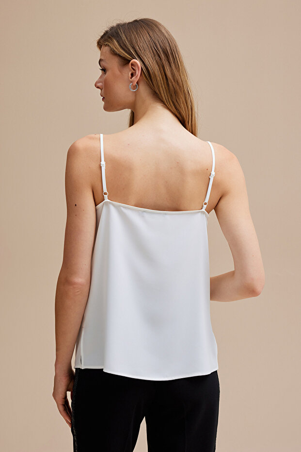 Dantelli Askılı Bluz - 4