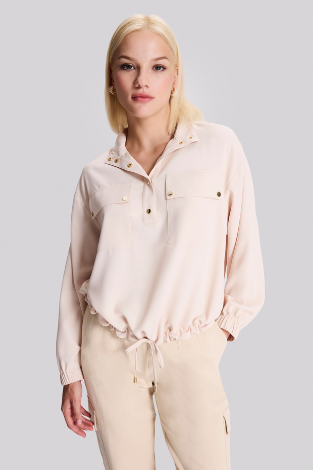 Çıtçıtlı Spor Bluz - 1