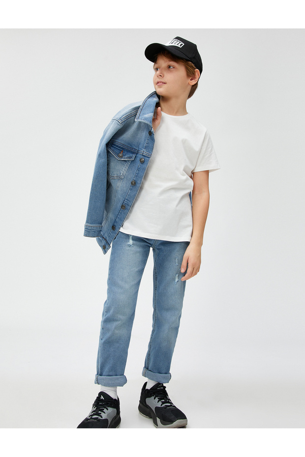Basic Short Sleeve T-Shirt Crew Neck Cotton