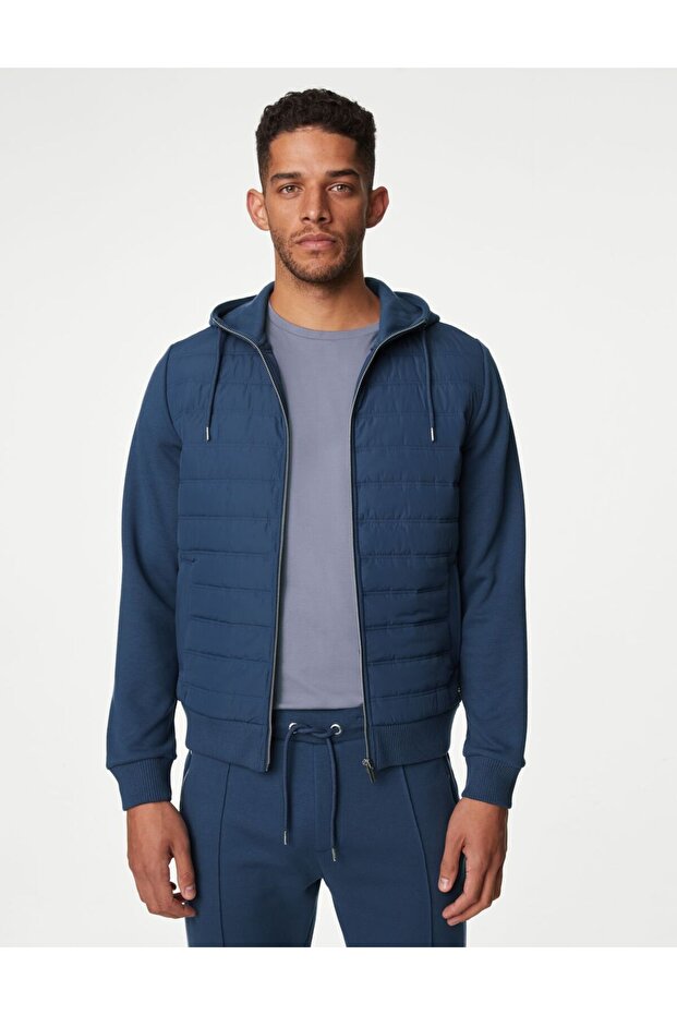 Regular Fit Kapüşonlu Kapitone Sweatshirt - 2