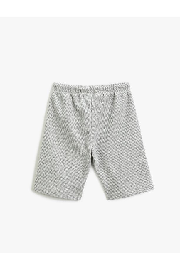 Beli Bağlamalı Basic Şort Dokulu - 2
