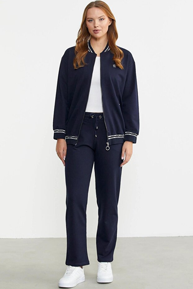 76344 طقم بدلة رياضية تونيك مضلع - 2