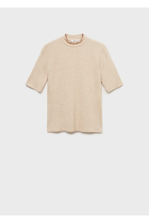 Kısa Kollu Triko Tişört - 3