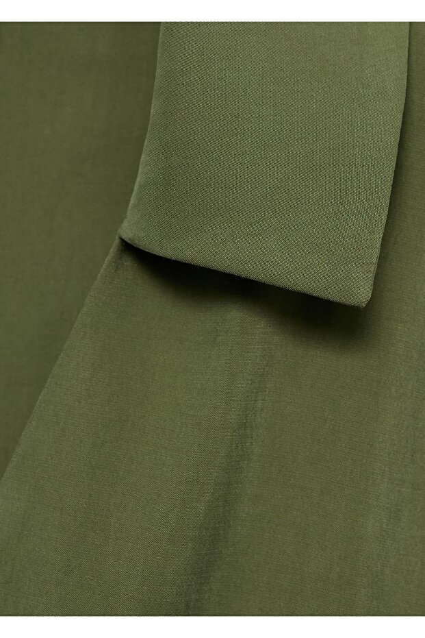 Düğmeli modal elbise - 5