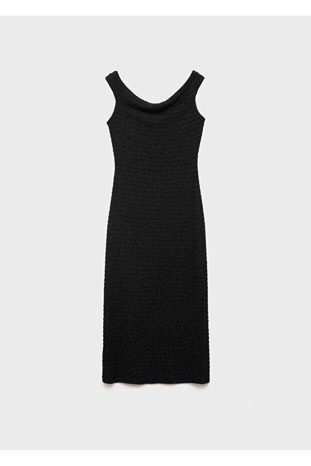 Uzun omuzu açık elbise - 3