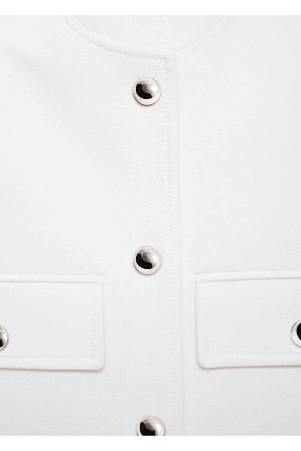 Düğmeli cepli ceket - 5