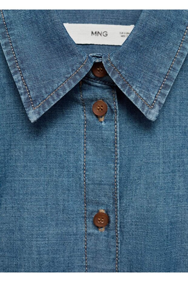 Cepli denim gömlek - 5