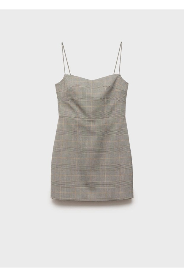 Kareli kısa elbise - 3