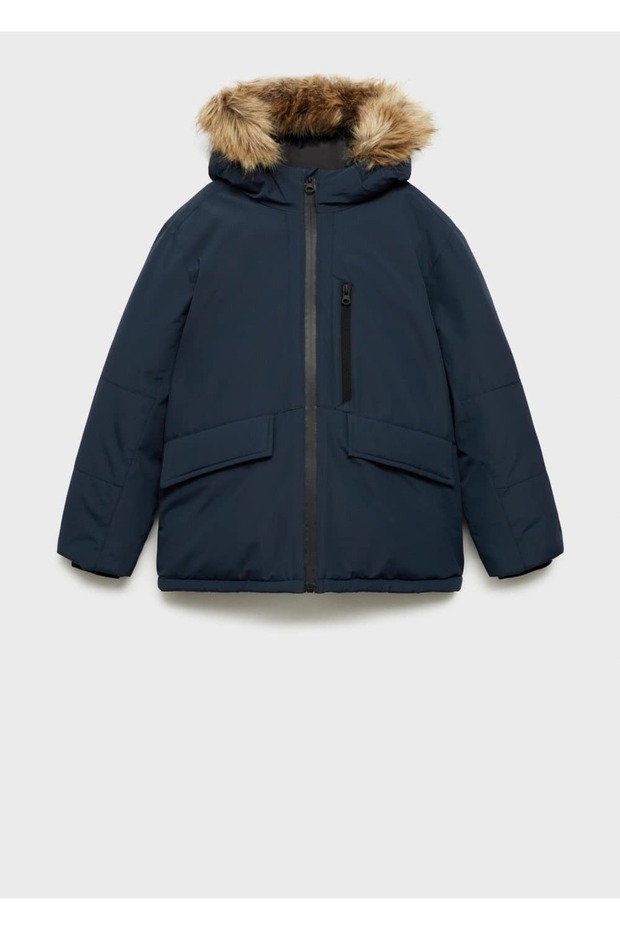 Kapüşonlu kapitone anorak - 2