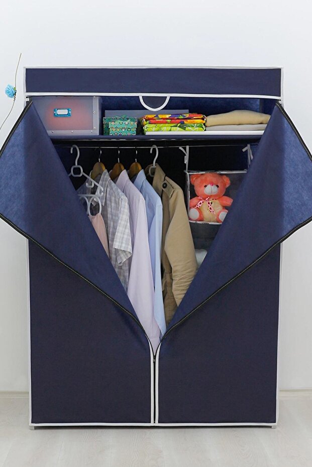 Basic Çelik Profilli Portatif Bez Dolap Gri - 5