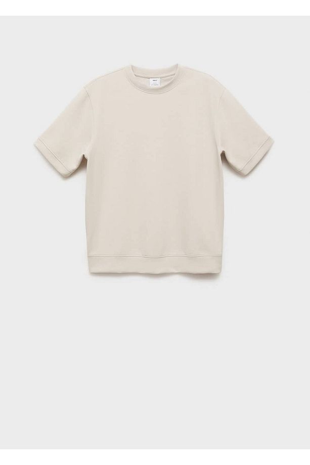 Regular Kesim Sweatshirt Kumaş Tişört - 3