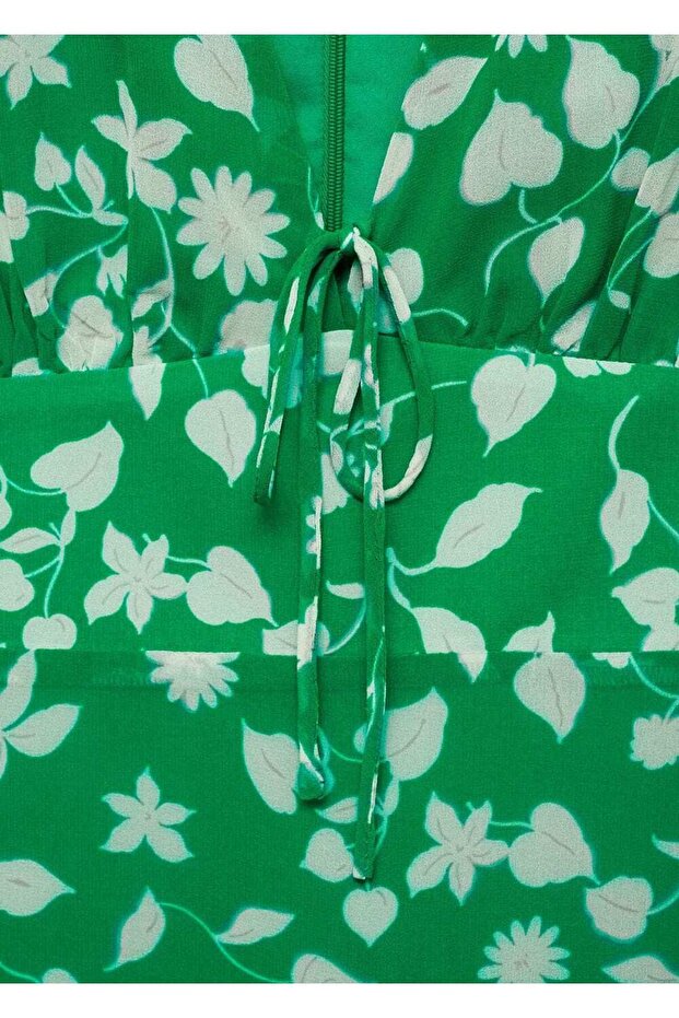 Desenli kısa elbise - 7