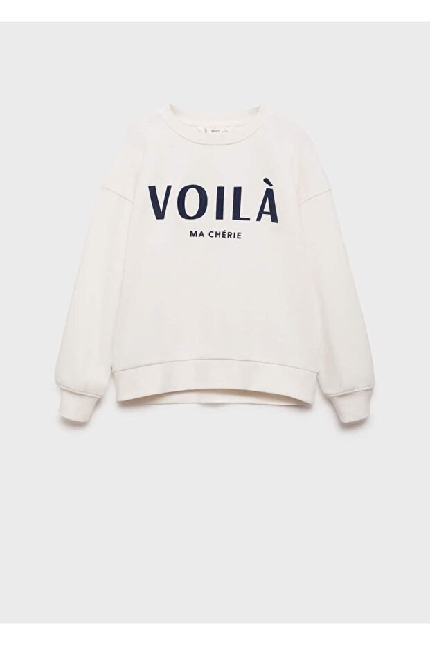 Desenli pamuklu sweatshirt - 3