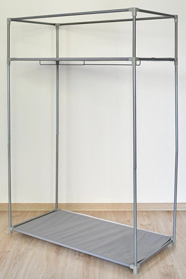 Basic Çelik Profilli Portatif Bez Dolap Gri - 4