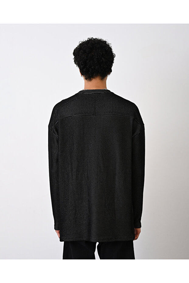 Cep Detay Fitilli Oversize Sweatshirt - 2