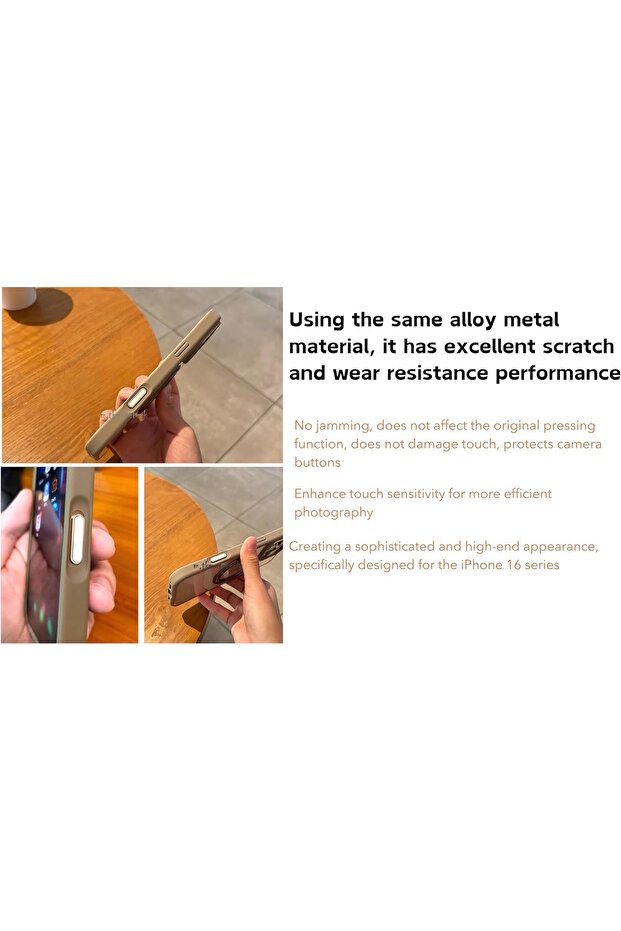 آيفون 16 و 16 برو و 16 برو ماكس زر التحكم في الكاميرا حامي زر التحكم في الكاميرا المعدنية - 6