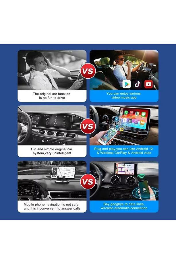 Carplay & Android Auto Video Kutusu Android 13 2 32gb Adaptörü Ai Box Youtube Netflix Ekran Yansıtma - 5
