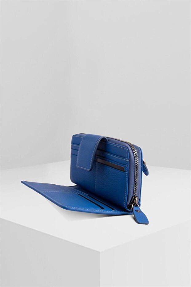 Patrıck Mavi Telefon Cüzdanı - 5