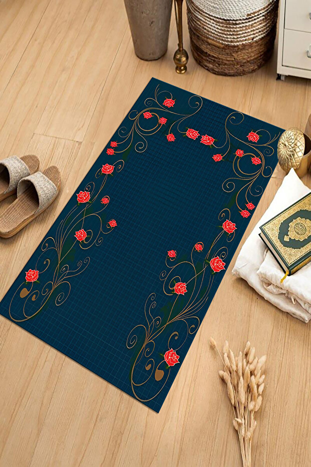 Digital Printed Non-Slip Base Washable Dowry Gift Prayer Mat Prayer Rug