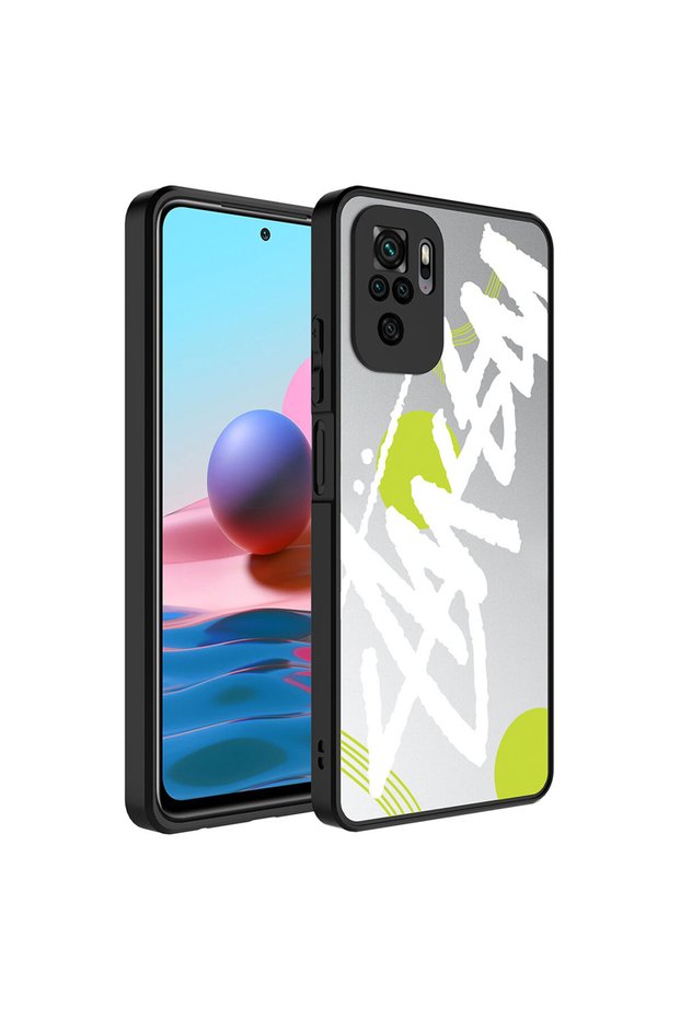Compatible Case Mirror Cover for Xiaomi Redmi Note 10 Case Mirror Glossy with Pattern Camera Protection