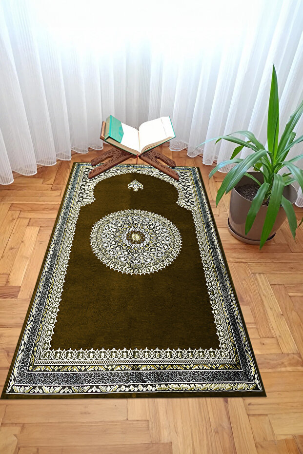 Digital Printed Non-Slip Base Washable Dowry Gift Prayer Mat Prayer Rug