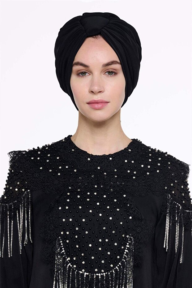 بونيه بتصميم أسود بمقبض - 1