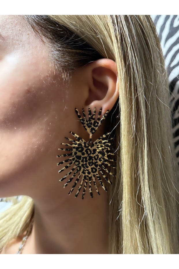 Vip Series Metal Leopard Earrings