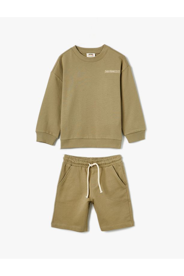 Eşofman Takımı Sweatshirt ve Şort Set - 1