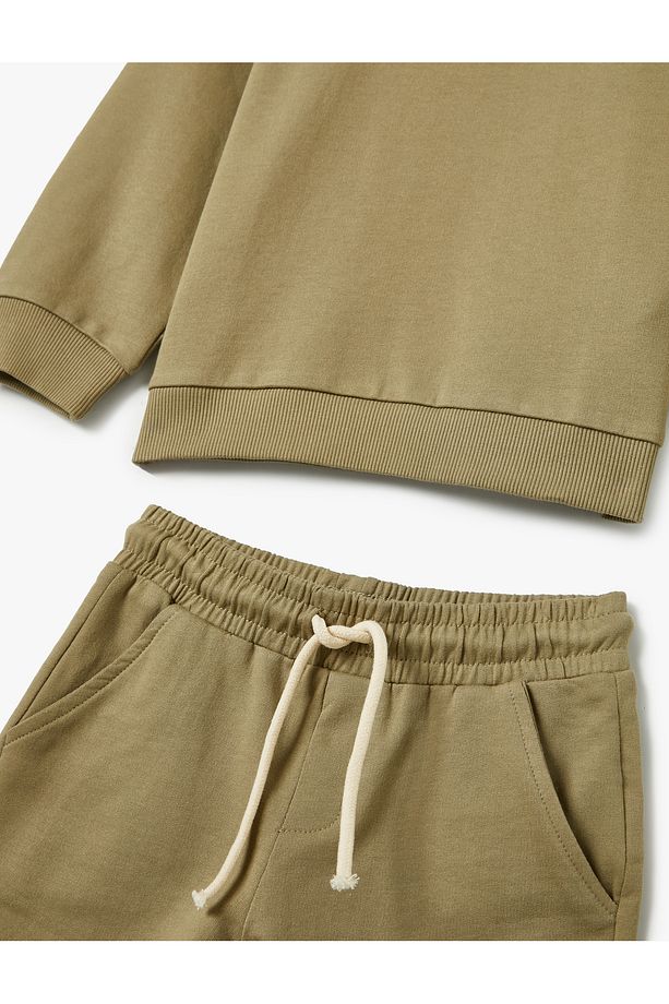 Eşofman Takımı Sweatshirt ve Şort Set - 3