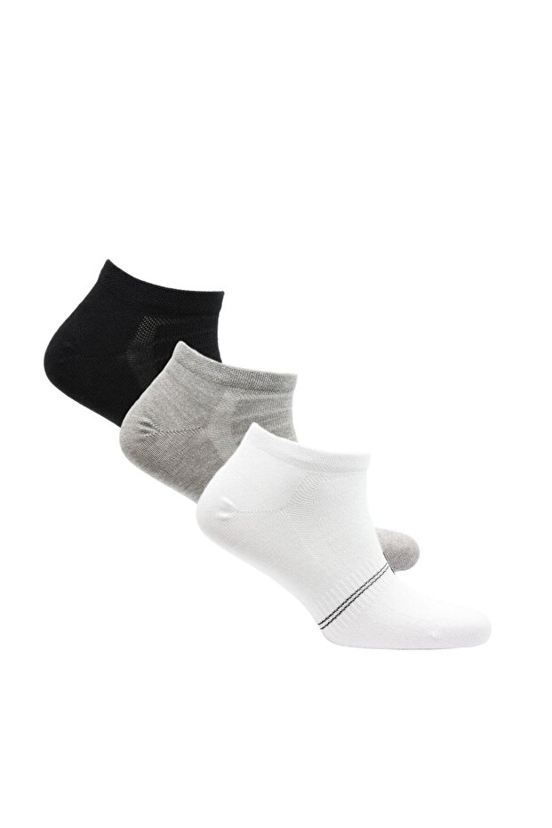Fresh Premium Cotton Daily Sports Socks 3 Pack White-Grey-Black