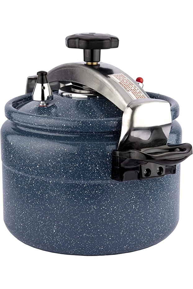 طنجرة ضغط من الجرانيت والألومنيوم سعة 9 لتر باللون الأزرق - 2