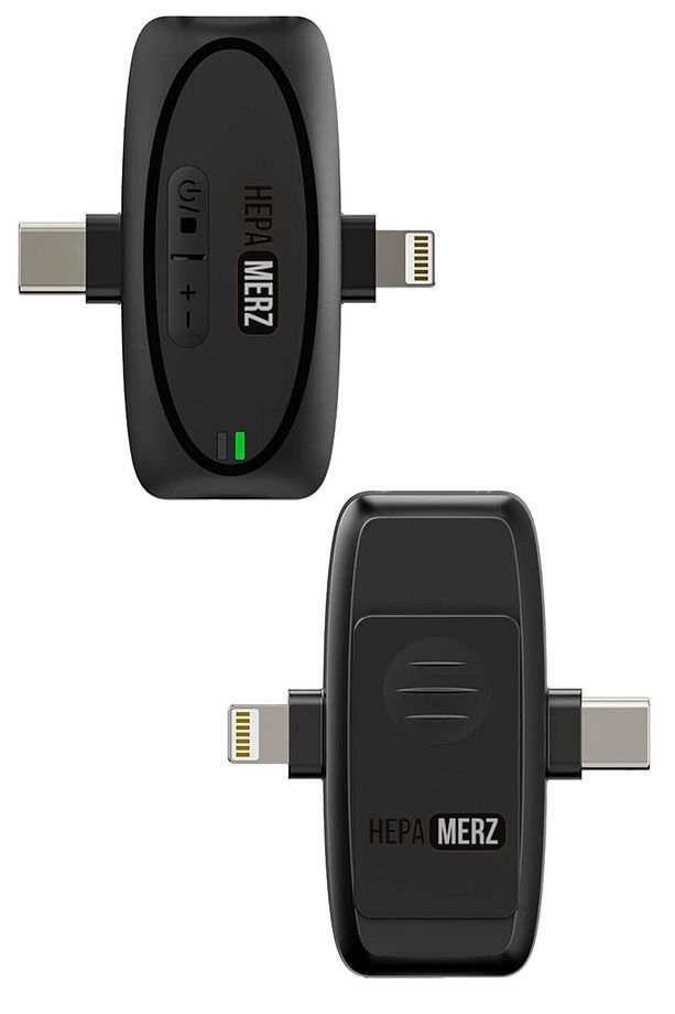 Hepa Merz S-45 Yüksek Kaliteli Kablosuz Yaka Mikrofonu (Lightning ve Type-c) - 4